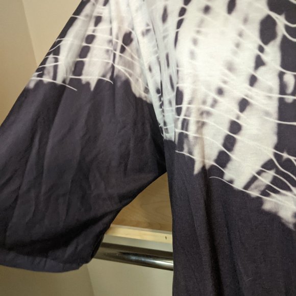 Slouchy Purple and White Tie Dye Pullover - Picture 2 of 3